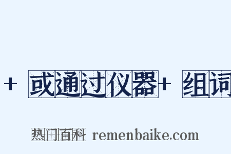 +或通过仪器+组词是什么意思的图片
